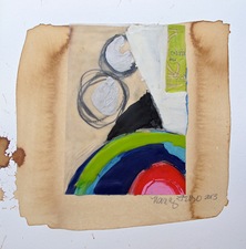 Nancy Ferro Works on Paper Mixed media: stain, pencil, papers, beeswax 