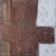 Nancy Ferro Works on wood and canvas Copper, cardboard, and pigmented beeswax on wood