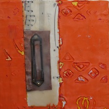 Nancy Ferro Works on wood and canvas paper, copper, brass hardware, and pigmented beeswax on wood