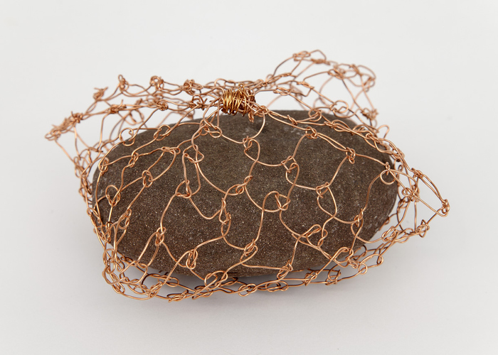 Nancy Koenigsberg Collected Works Coated copper wire and rock