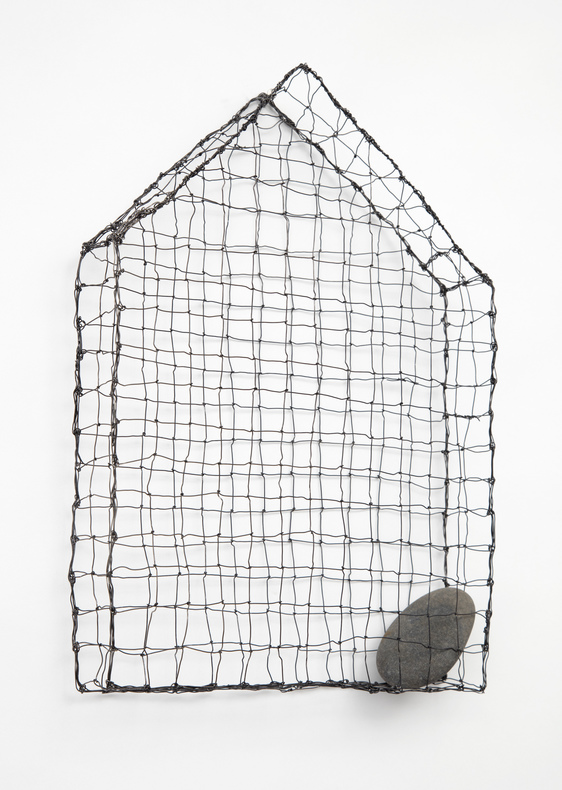 Nancy Koenigsberg Collected Works Coated copper wire and stone