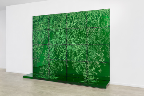 NATALYA BURD "Leaves of Grass" acrylic, plexiglass, mirror plexiglass