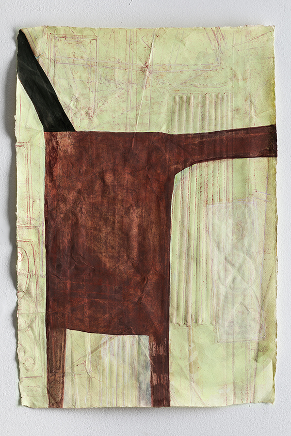 Nicola Ginzel  The Realignment of the Nail–Tree Talisman: How Do You Restructure Form?   PHASE I - 2020-22  - CLICK HERE Layered red carbon frottage, espresso, colored pencil, pastel, gouache, ink, acrylic on Silberburg B. handmade paper