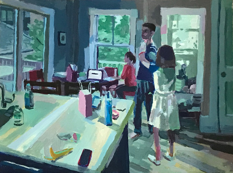 Boxing Day Home Paintings, 2018 acrylic paint on panel