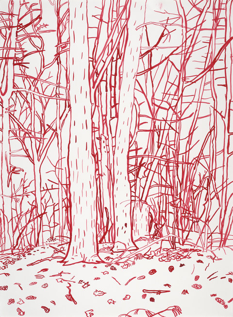 Niels Burger Red Ink on paper