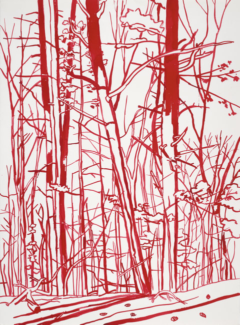 Niels Burger Red Ink on paper