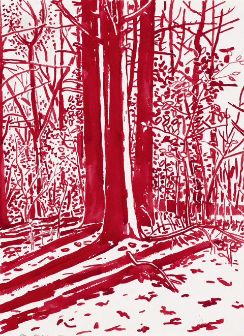Niels Burger Red Ink on paper