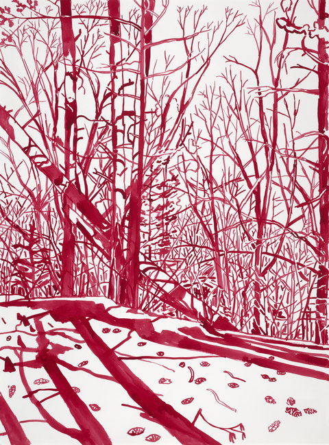 Niels Burger Red Ink on paper