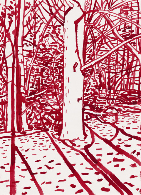 Niels Burger Red Ink on paper