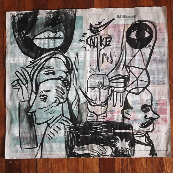 BORZOTTA ARTS-Art/Classes/Events/Networking Chris Lee: R.I.P. SAMO and Other Stories, The Semiotics of Basquiat Ink, acrylic on gesso'd NY Times