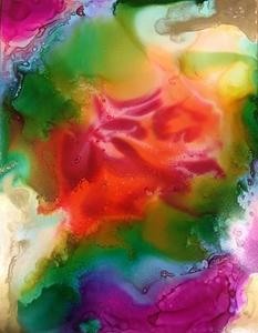 BORZOTTA ARTS-Art/Classes/Events/Networking Hoboken Arts - May 30-July 8, 2018  Alcohol ink on Yupo paper 