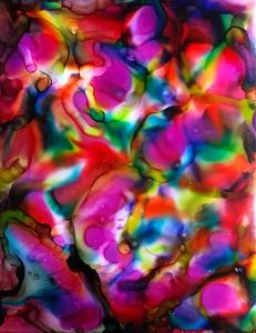 Palette Online ArtSpace Hoboken Arts - May 30-July 8, 2018  Alcohol ink on Yupo paper 