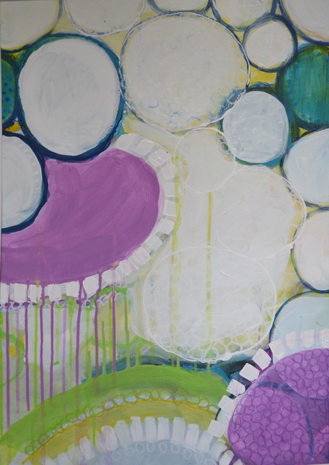 PAMELA STODDART Circle Series Acrylic/Ink/Oil Pastel on Paper