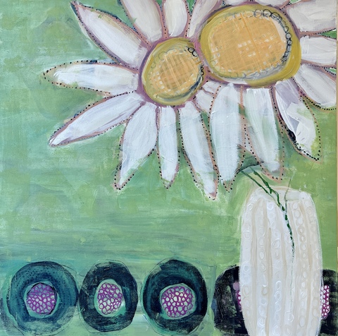 PAMELA STODDART Daisy Series Acrylic on canvas