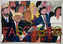 Patricia Dahlman Recent Work acrylic collage on 4 sheets of paper