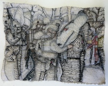 Patricia Dahlman Recent Work thread on canvas