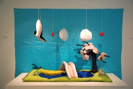 Patricia Dahlman Sculptures canvas, cloth, wire, thread, yarn, stuffing, weights