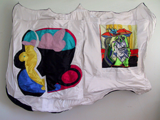 Patricia Dahlman Sculptures canvas, cloth, ribbon, thread, wire, stuffing