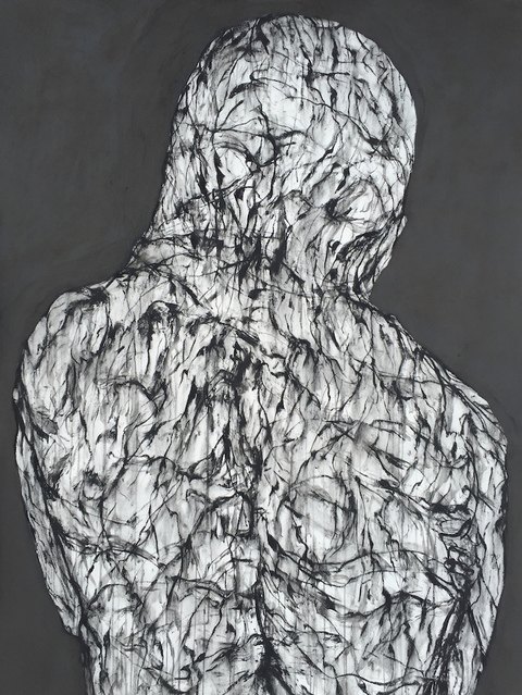 Patricia Russac Colossal Heads pastel on paper