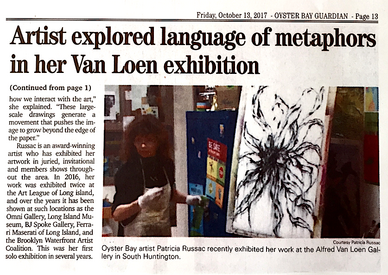 Patricia Russac Gallery Images/News October 13, 2017, page 2 (readable here)