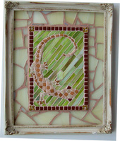 Patricia Rockwood Mosaics: Panels Stained glass, glass and ceramic tile, millefiori on board