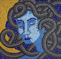 Patricia Rockwood Mosaics: Panels Glass tile, mirror