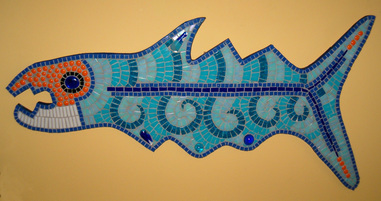 Patricia Rockwood Mosaics: Selected Corporate & Private Commissions Glass and ceramic tile, glass gems, on wood