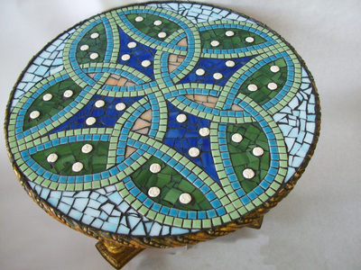 Patricia Rockwood Mosaics: Objects Glass and ceramic tile on wood