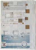 Pat Shannon Inserts cut newspaper and acrylic gel