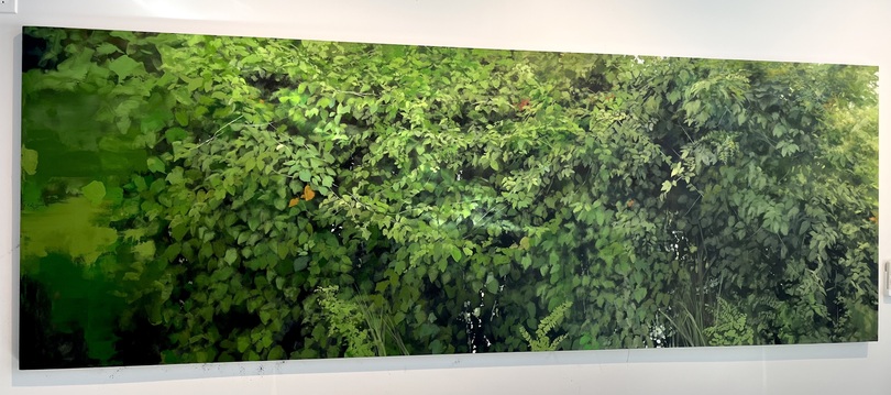 Peter Roux land, water oil on canvas