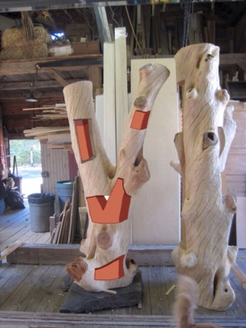 Sketches on Large Timbers Drawing ideas for sculpture Colored photos