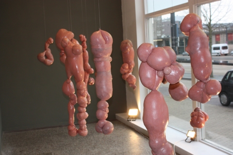 Petra Groen Sculpture/ installations nylon stockings, fiberglass