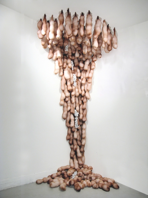 Petra Groen Sculpture/ installations Nylon stockings