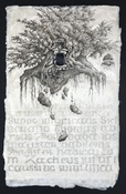 Philip Sugden, Artist Pages From The Manual On Dismantling God Ink and Gouache on Handmade Himalayan Daphne Paper
