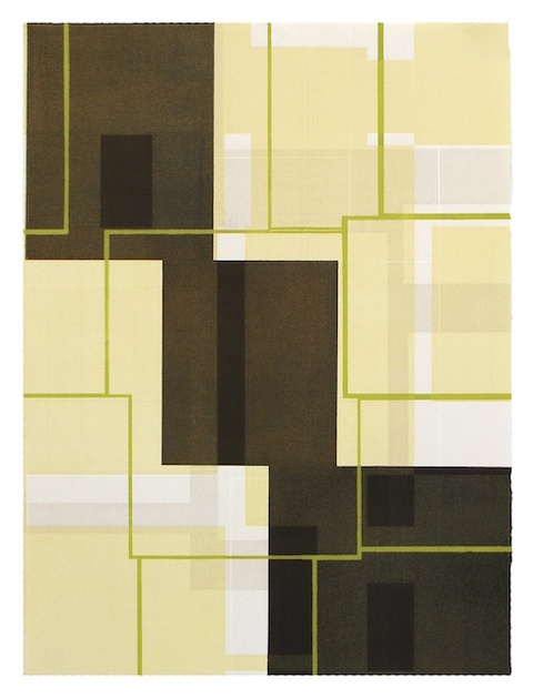 Ken Wood Strata 2010-14 Lithograph and Relief Monoprint