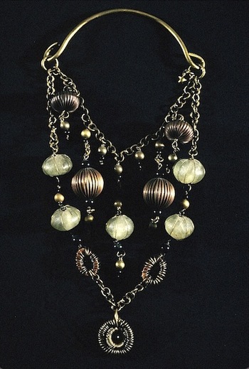  Jewelry as Sculpture Brass and African glass beads
