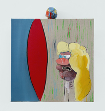 Rachel Phillips Paintings Acrylic Paint on linen and tape ball