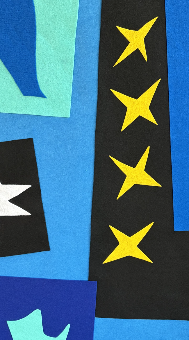 R A N D Y   T O Y Drawings felt collage