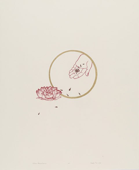 R A N D Y   T O Y Cycles Series lithograph, 22K gold
