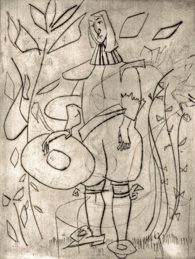 R A N D Y   T O Y Europe  drypoint etching