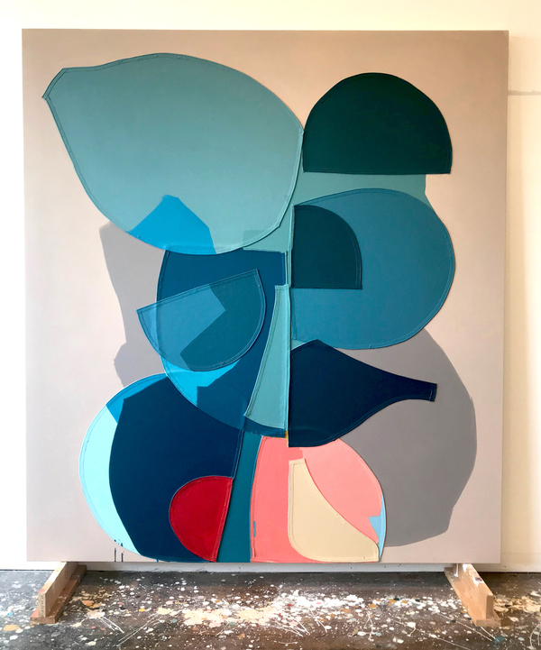 Raymond Saá 2019 Paintings Acrylic on collaged canvas