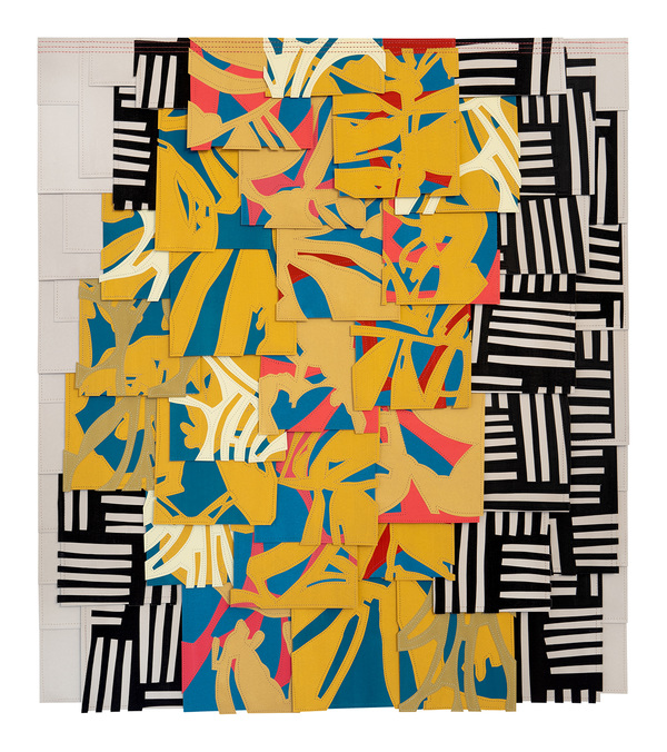 Raymond Saá 2020 - 2019 Paper Collage gouache collage on sewn paper