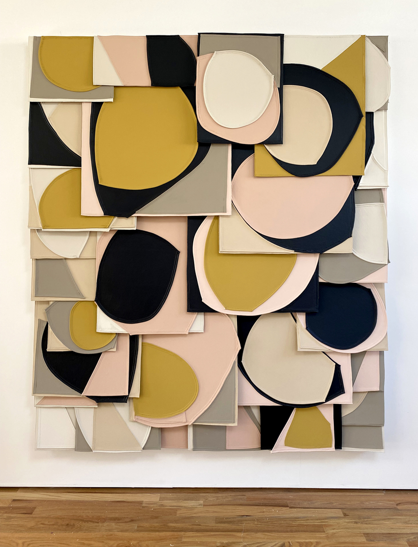 Raymond Saá Paintings Acrylic, collaged canvas on wood panels