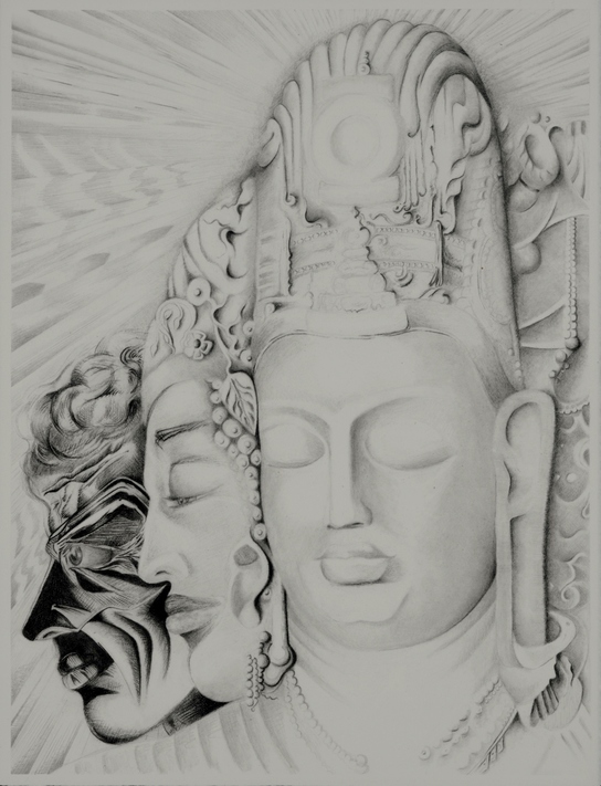 Rebecca Willhoft Old Masters and Superheroes Charcoal,Pencil,Paper