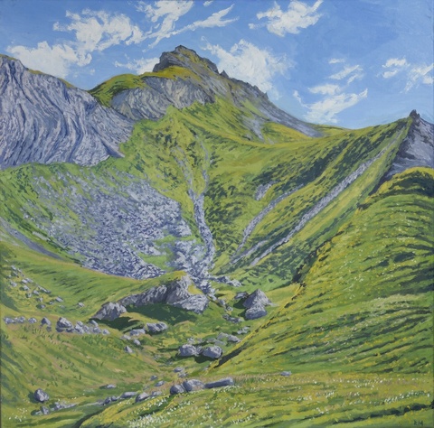 Reid Masselink Sold Mountains oil on canvas