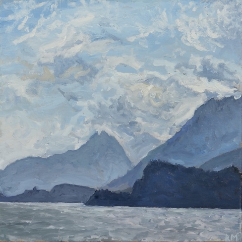 Reid Masselink Sold Mountains oil on canvas