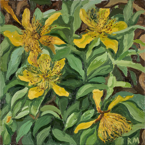 Reid Masselink Flowers, animals, still life oil on canvas