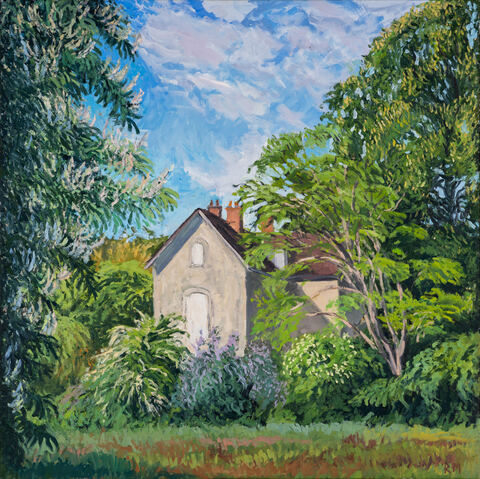 Reid Masselink Village life oil on canvas