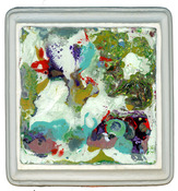 Reni Gower Small Works Encaustic on paper mounted on wood