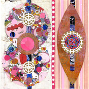 Reni Gower Small Works Mixed Media - Collage and Acrylic on paper